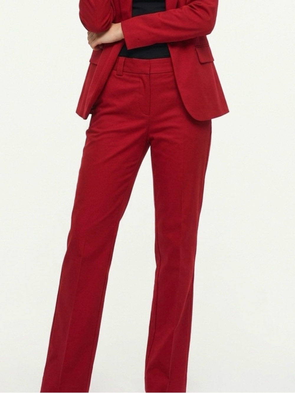ARMANI Exchange Red Straight Leg Trousers For Women